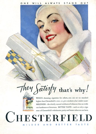 Cigarrillo Chesterfield de Unknown Artist