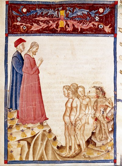 Círculo de los traidores: Dante y Virgilio encuentran las almas de los traidores de benefactores de Unknown artist