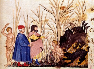 Círculo de los violentos: Dante y Virgilio encuentran a los violentos hacia otros de Unknown artist