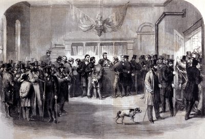 Guerra Civil (1861 - 1865), Guerra Civil Americana. Disturbios anti-conscripción frente a las oficinas de exención. Nueva York. de Unknown artist