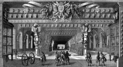 Colección de armas antiguas en la Bastilla bajo Luis XIV (1643 a 1715) de Unknown artist