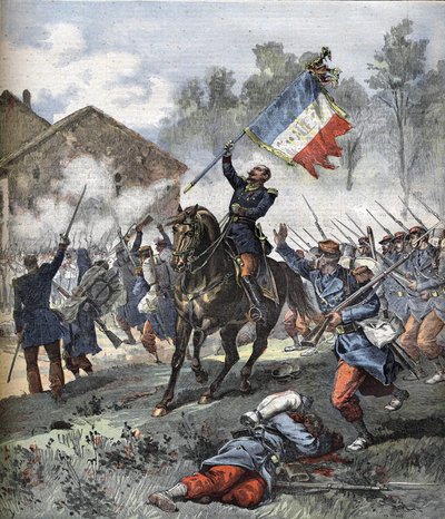 Coronel de Malleville murió en la Batalla de Solferino el 24 de junio de 1859 de Unknown artist