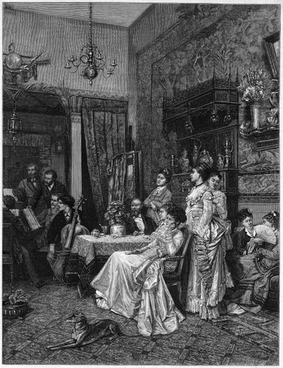 Concierto de aficionados en el estudio de un artista de Unknown artist