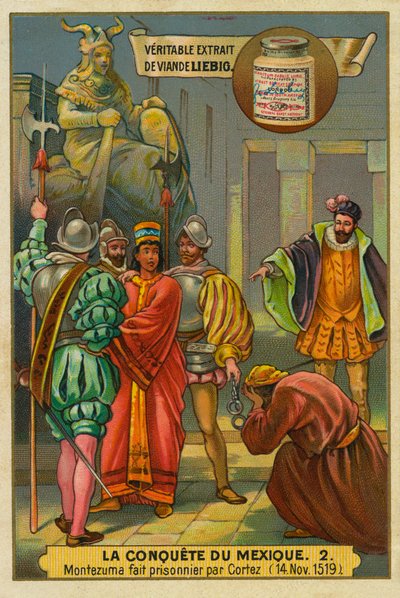 Conquista de México: Cortés arresta al rey Moctezuma II de Unknown artist