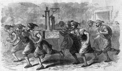 Constantinopla - organización del servicio de bombas contra incendios en 1868 de Unknown artist
