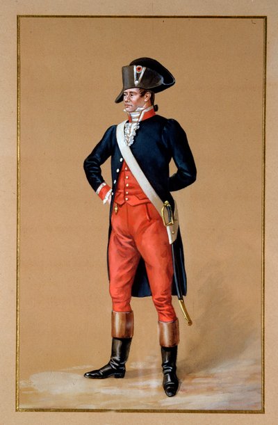 Consulado: uniforme de oficial de paz. Litografía de Unknown artist