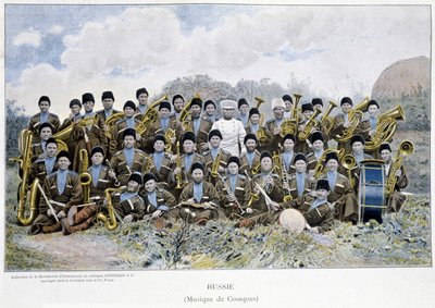 Banda de música cosaca en Rusia en el siglo XIX. de Unknown artist