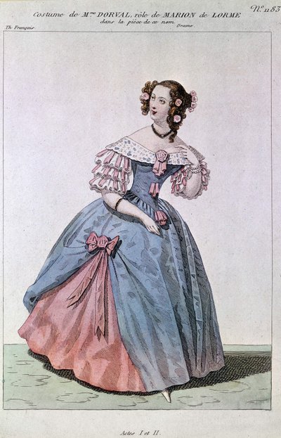 Traje de Madame Dorval en el papel de Marion de Lorme de Victor Hugo de Unknown artist