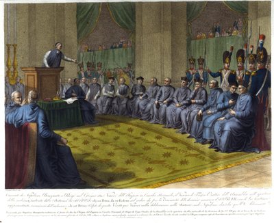 Consejo de los Obispos del Imperio convocado por Napoleón Bonaparte en París. 1811 de Unknown artist