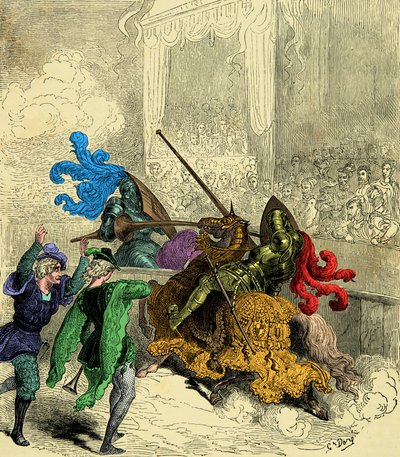 El conde Gabriel de Montgomery hiriendo fatalmente al rey Enrique II durante un torneo el 30 de junio de Unknown artist