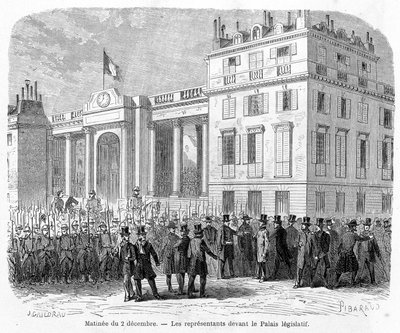 Golpe de Estado: arresto de diputados en el Ayuntamiento del 10º distrito de París el 2 de diciembre de 1851 de Unknown artist
