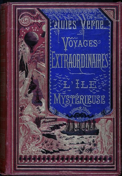 Portada “Viaje Extraordinario: La Isla Misteriosa” por Jules Verne de Unknown artist