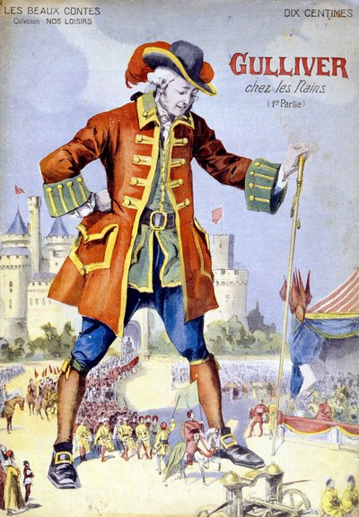 Portada de "Gulliver en los enanos (Lilliputiens)", ilustración del siglo XIX de Unknown artist