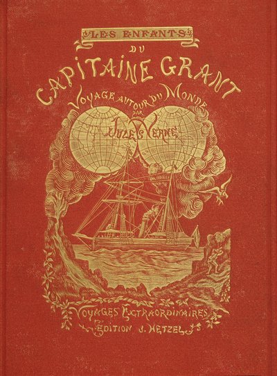 Portada del libro de Julio Verne “Los hijos del capitán Grant”, ed. Hetzel de Unknown artist