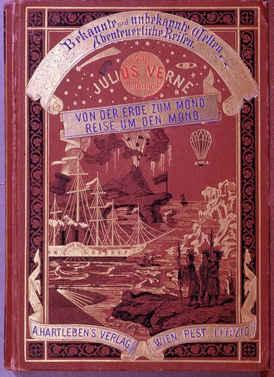 Portada de un libro de Julio Verne en alemán de Unknown artist
