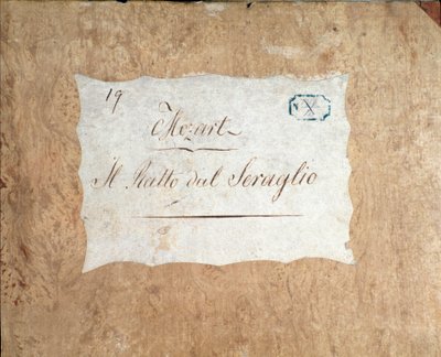 Portada de la partitura de Die Entführung aus dem Serail, ópera de Mozart, versión Lichtenthal (1838) de Unknown artist