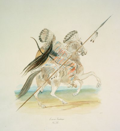 Indio cuervo, c.1843-50 (acuarela) de Unknown artist