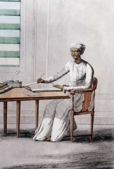 Cultura, civilización y sociedad india: retrato de un escritor, India. de Unknown artist
