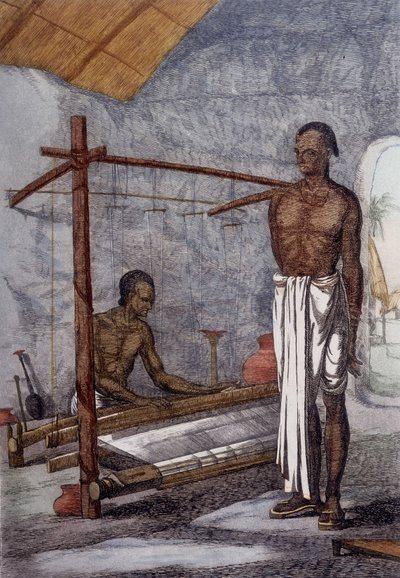 Cultura, civilización y sociedad india: el tejedor en India. de Unknown artist