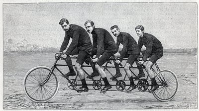 Ciclista en una bicicleta llamada 