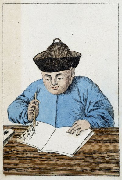 Vida diaria de los chinos: un escritor chino. sd. siglo XIX de Unknown artist