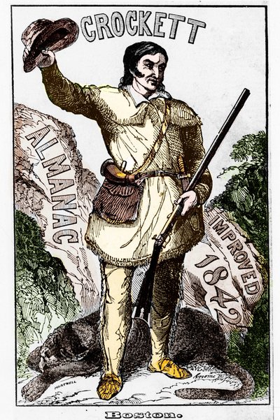 David Crockett (1786-1836), pionero estadounidense - Almanaque de Unknown artist