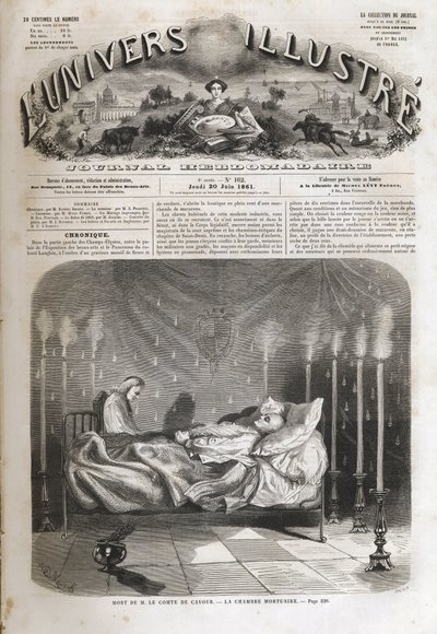 Muerte de Camillo Cavour (conde Cavour) (1810-1861) - 6 de junio de Unknown artist