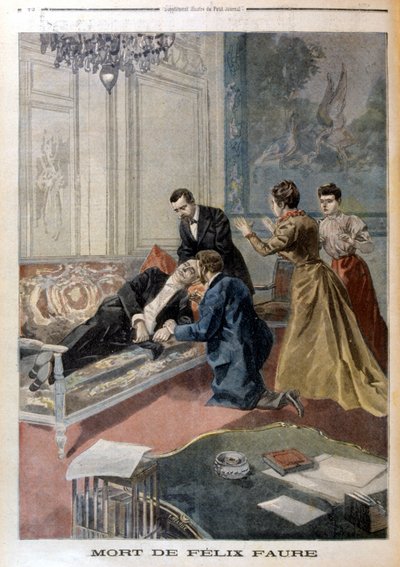 Muerte de Félix Faure en los salones del Elíseo - en “Le Petite Journal” del 26/02/1899 de Unknown artist