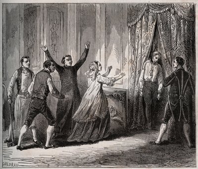 Muerte del Príncipe de Condé (Luis VI Enrique de Borbón Condé) de Unknown artist
