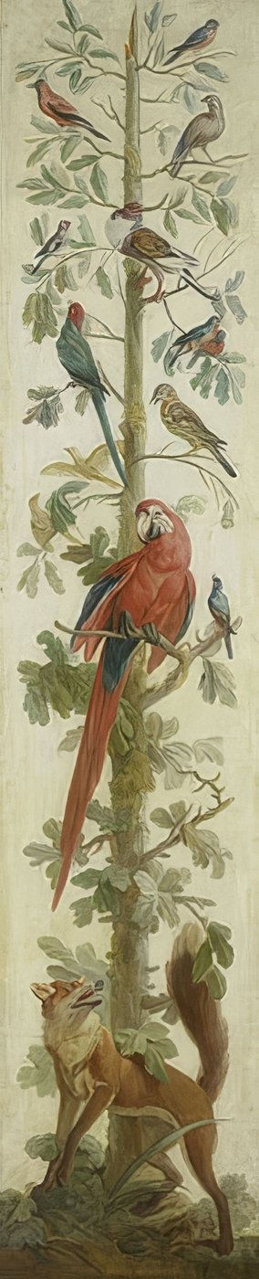 Representación decorativa con animales. 1760-1800 de Unknown