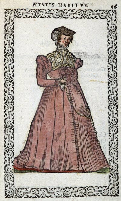 Demoiselle française - en “Habits et effigies” por Jean Sulperius de Unknown artist