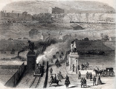 Demolición del Trocadero en París en 1866 de Unknown artist
