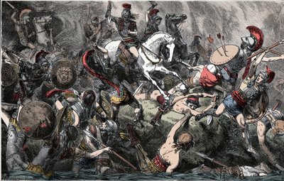 Destrucción del ejército ateniense en Sicilia - Guerra del Peloponeso (431-404 a.C.), expedición a Sicilia (415-413 a.C.): destrucción del ejército ateniense - 1882 de Unknown artist