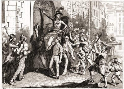 Destrucción de los edificios de Lyon durante la Revolución Francesa de Unknown artist