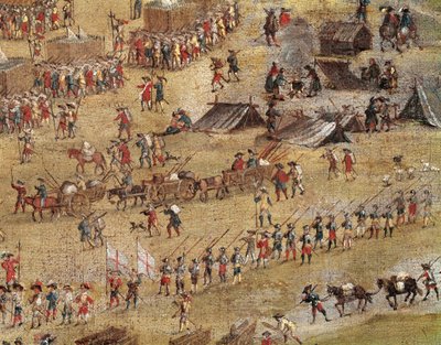 (detalle) de las tropas de Richelieu durante el asedio de La Rochelle de Unknown artist