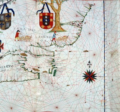 (detalle) de un mapa de Labrador (Markland), Canadá oriental de Unknown artist