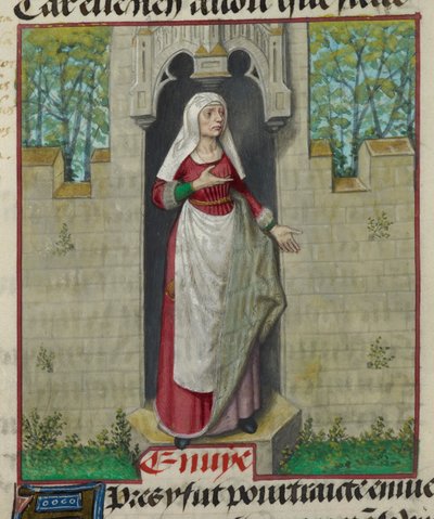 Detalle de una miniatura de la figura alegórica de la Avaricia, de "Le Roman de la Rose". de Unknown artist