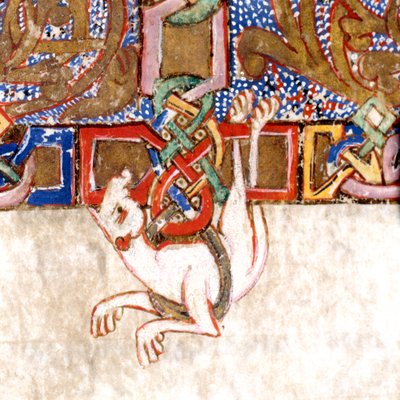 Detalle de la cruz iluminada: f.108v del Breviario-Misal de Unknown