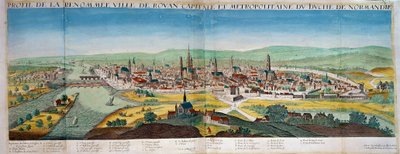 Vista detallada de la ciudad de Ruan en Normandía de Unknown artist
