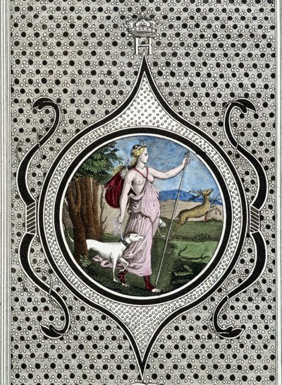 Diana (Artemisa) cazadora. Grabado del siglo XIX de Unknown artist