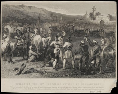 Desarme del 11º Regimiento de Caballería Regular en Berhampore de Unknown artist