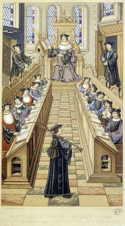 Doctores de la Universidad de París en la Edad Media de Unknown artist