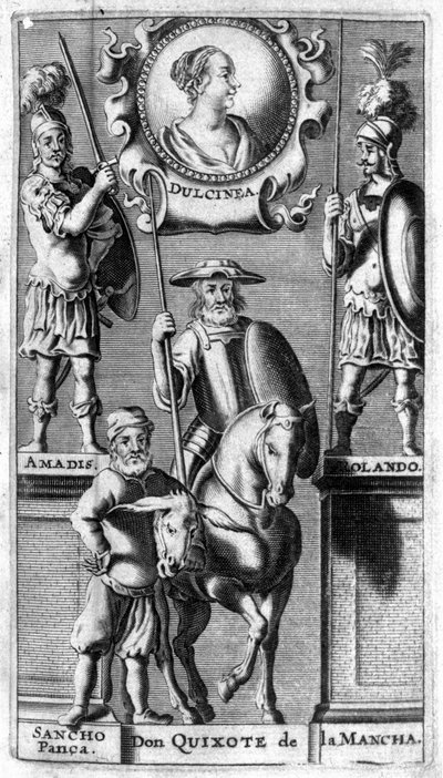Don Quijote de Cervantes. Frontispicio de la edición de Amberes de Unknown artist