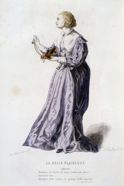 Dorette en “la bella litigante” (por Bois Robert en 1654), en “El teatro francés en los siglos XVI y XVII anteriores a Molière” por Edouard Fournier. de Unknown artist