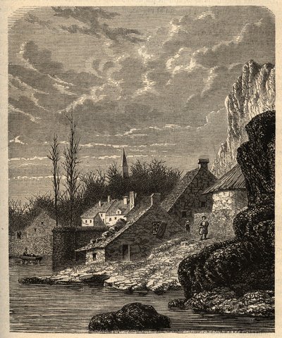 Douarnenez - Finisterre - Bretaña - grabado en “PATRIE - DESCRIPTION PICTURESQUE DE LA FRANCE EN 6 VOLUMES” de Lucien Huard - finales del siglo XIX. de Unknown artist