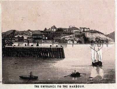 Dover, Inglaterra: Entrada al puerto de Dover. en "El mundo ilustrado 168 vistas" Sin fecha (finales del siglo XIX) de Unknown artist