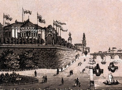 Dresde, Alemania: vista del Belvedere. en "El mundo ilustra 168 vistas" Sin fecha (finales del siglo XIX) de Unknown artist