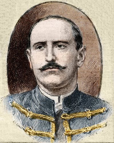 Caso Dreyfus: retrato de Alfred Dreyfus (1859-1935) después de su degradación durante el juicio de Rennes en 1899 de Unknown artist