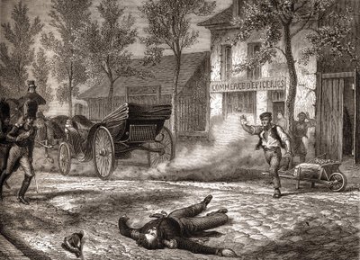 El Duque de Orleans murió en un accidente automovilístico el 13/07/1842 - en “Histoire de France” de Henri Martin de Unknown artist