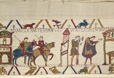 El conde Harold cabalga de Bosham a Londres, Tapiz de Bayeux de Unknown artist